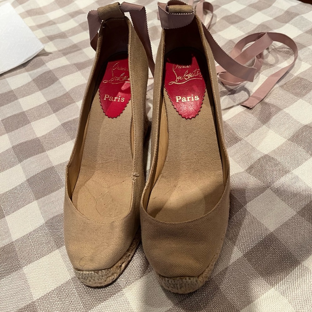 Louboutin ballet wedges